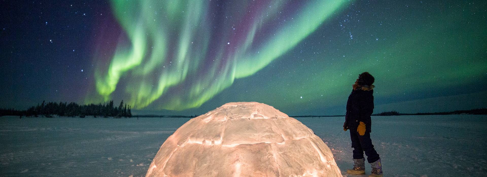 Yellowknife@Experience the Spectacular Northern Light in Canada! @©Martina Gebarovska