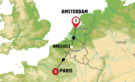 Amsterdam and Paris
